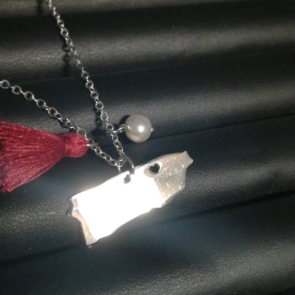 Puerto Rico Island Stainless Steel Trendy Necklace
